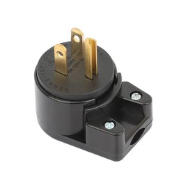 Right Angle Nema 5-15P 15A 125V AC Plug, ETL Listed Easy Assembly 90 Degree USA Canada Male DIY Rewirable 8 Directions Adjustable AC Connector