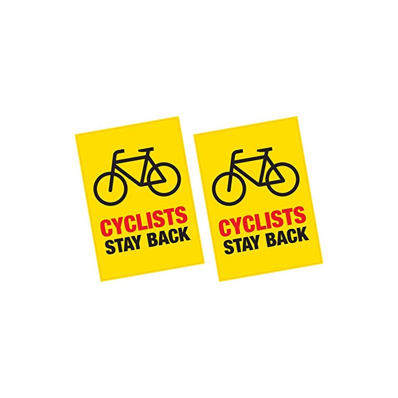 2 x Cyclists Stay Back Vinyl Warning Sticker HGV Lorry