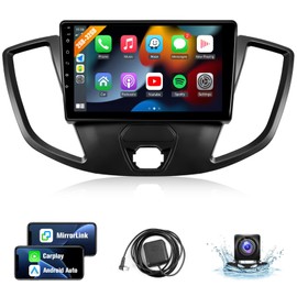 Naifay Android Car Stereo for Ford Transit 2013-2019 with Wireless CarPlay Android Auto, 2+32G 9inch Touchscreen Car Radio for Ford Transit with Bluetooth/FM Audio Receivers/GPS/WiFi/SWC/Split Screen