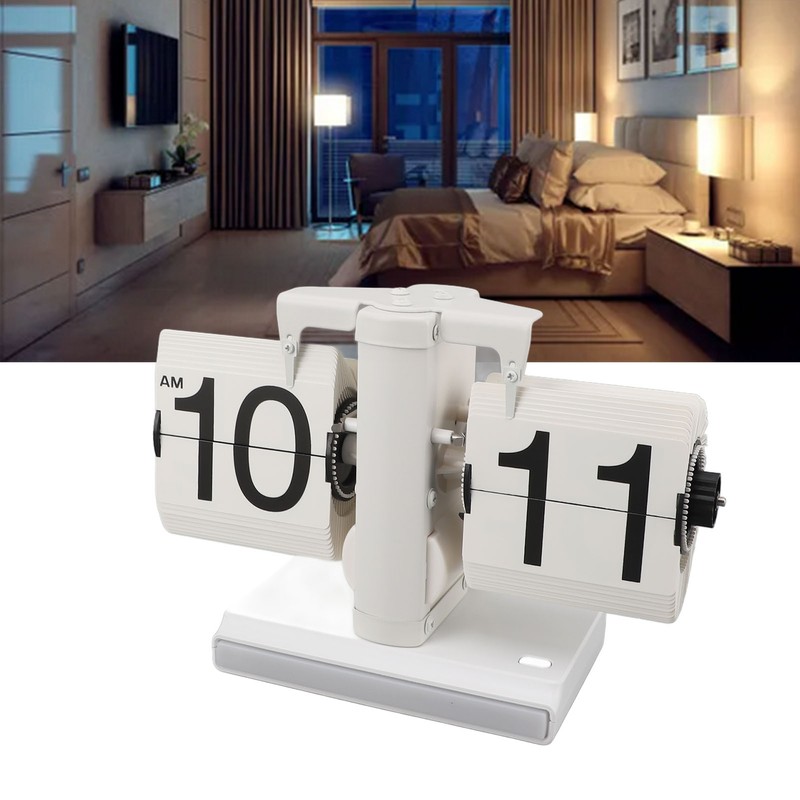 Retro Digital Flip Down Clock Battery Powered Flip Desk Clock