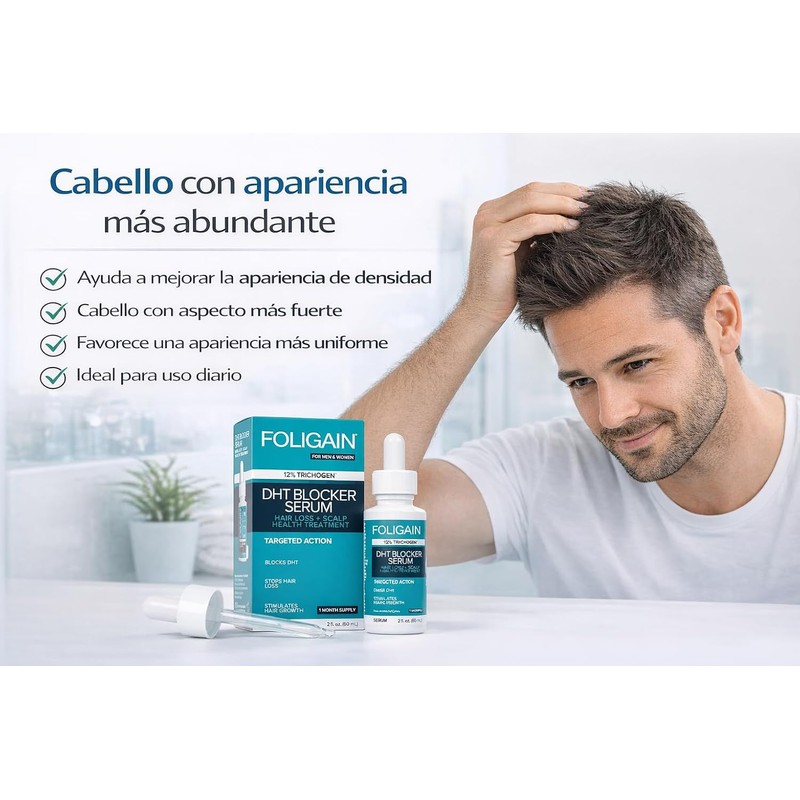 Foligain DHT Blocker Serum 60ml - Apoye el crecimiento del