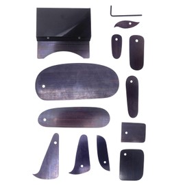 TUOREN 14 Piece Steel Violin Scraper Set Violin Fingerboard Scraper Violin Making Tools Woodworking Project Luthier Tools