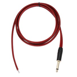 MECCANIXITY TS Mono Plug to Bare Wire Open End Speaker Cable, 4.9ft (1.5 Meter) 14AWG Gold Plated TS Mono Plug Cable for Speaker, Guitar, Scanner, Audio Equipment