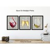 Wine and Champagne Unframed Dictionary Wall Art Prints - Set
