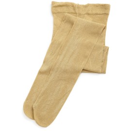 Country Kids Girl's Sparkly Tights, Gold (Gold), 6-8 Years UK