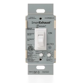 Panasonic FV-WCPT1-W SmartExhaust Programmable Fan/Light Switch - Toggle Switch Designed with Timer and Wall Control - White