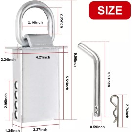 TECTRUC Stake Pocket D Ring Heavy Duty Adjustable Trailer Stake Pocket Zinc Coated4 Pack