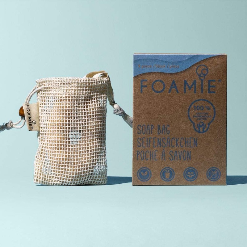 Foamie Soap Bags Set of 5, Organic Soap Bags for