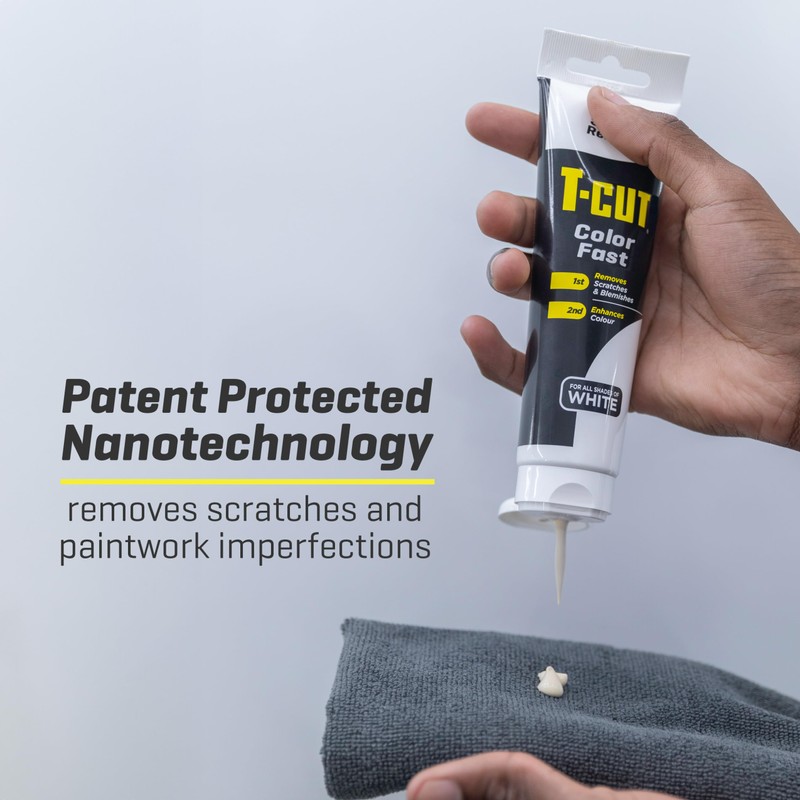 T-Cut Color Fast White Car Wax Polish Scratch Remover Color