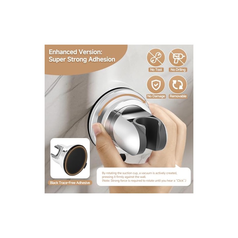 Shower Head Holder, Removable Shower Head Holder Suction for Hanheld
