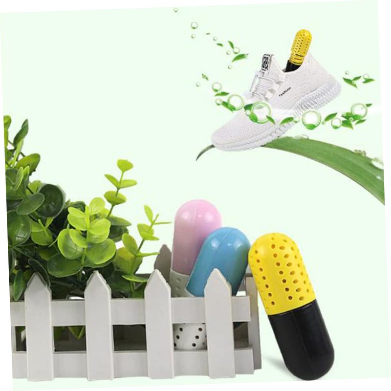 KOMBIUDA 2pcs Capsule Shaped Deodorizer for Shoes Moisture Absorbing Agent