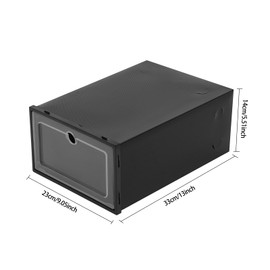 GDAE10 24-Pack Plastic Stackable Shoe Box Set,Space Saving Sneaker Containers Display Case for Sneakers, Boots & Heels,Shoe Storage Organizer for Closet, 13 * 9.05 * 5.5 Inches