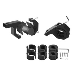 iJDMTOY 2-Pack Adjustable Bullbar/Roof Cage Clamp Mount Brackets For LED Pod Lights, LED Light Bars, Good For 1/1.5/1.75/2-Inch Tube Fit Car Truck SUV ATV UTV
