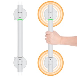 18Inch Bathroom Grab Bars for Seniors - 2Pack No Drilling Waterproof Shower Safety Handle with Suction Cups, Tub & Wall Mounted Assist Bar for Elderly, Adults & Disabled