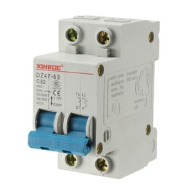 uxcell 2 Poles 32A 400V Low-Voltage Miniature Circuit Breaker Din Rail Mount DZ47-63 C32