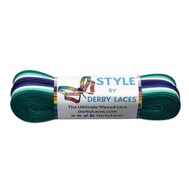 MLM Stripe - PRIDE LACES - Waxed Lace for Roller Skates, Hockey Skates, Boots, and Regular Shoes (6mm x 72 inch / 183 cm)