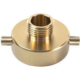SpringSpray 1-1/2" NST (NH) Female x 3/4" GHT Male Brass Fire Hydrant Adapter with Pin Lug Fire Equipment Brass Hydrant to Garden Hose Adapter