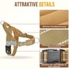 SlowTon Dog Harness Medium Large Dogs with 1.55-1.7 m Lead,