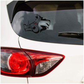 Wild Boar Sticker Film Decor for Car, Car Accessories, Wedge Head Motif Wild Sow Boar Hunting Hunter Hunting Car Sticker (Glossy Black, Small K138)