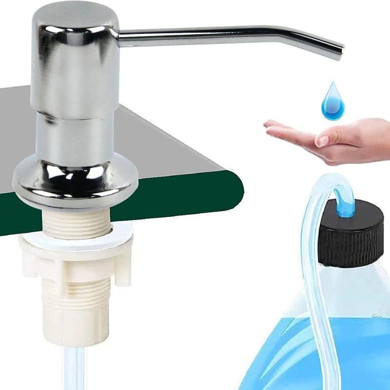 Kitchen Hack Under Sink Dish Soap Dispenser with 47" Tube
