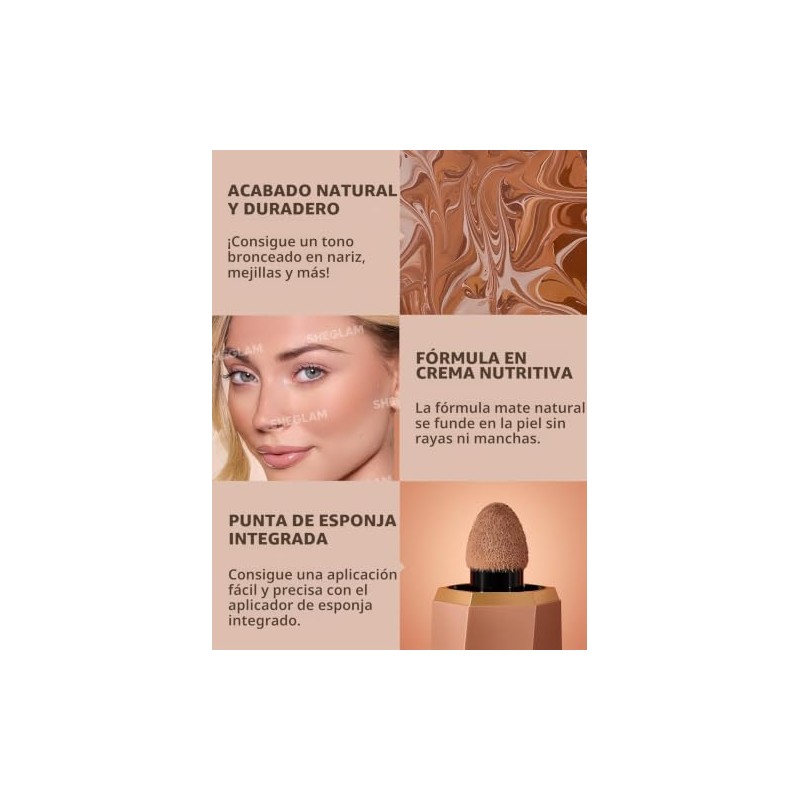 SHEGLAM Sun Sculpt Cool Toned Liquid Contour Stick Maquillaje bronceador