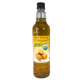 Joe’s Syrup Organic Flavored Syrup, Organic Sea Salted Caramel, 750 ml