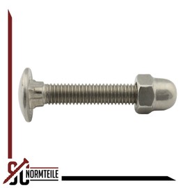 M6 x 45 (25 Pieces) Full Thread DIN 603 / DIN 1587 Stainless Steel A2 (V2A) SC603 / SC1587