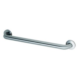 Bobrick 6806.99X30 304 Stainless Steel Straight Grab Bar with Concealed Mounting Snap Flange, Peened Gripping Surface Satin Finish, 1-1/2" Diameter x 30" Length