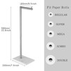 JOMANDAN 304 Stainless Steel Freestanding Toilet Paper Holder with Marble
