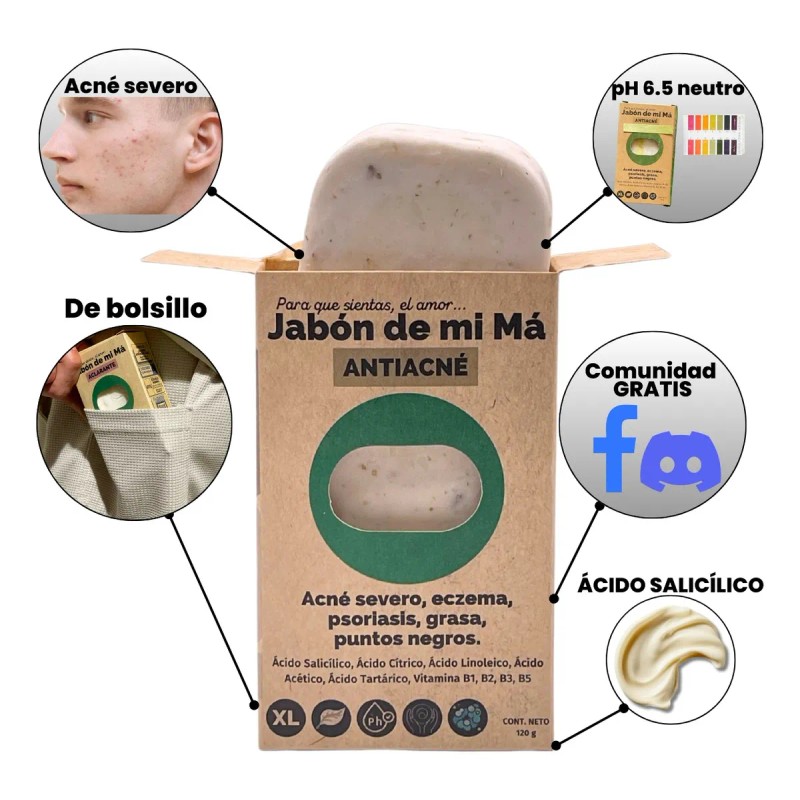 Jabón Antiacné con Ácido Salicílico