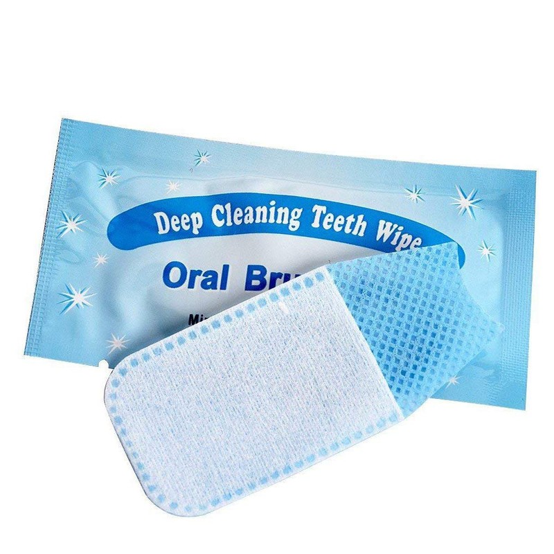 100 Packs of Mint-Flavored Teeth whitening Wipes, Finger Wipes, Disposable