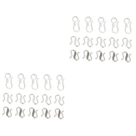 Tofficu 80pcs Silver Plated S-Hook Clasps Jewelry Accessories for Bracelets and Necklaces Elegant Connectors for Jewelry Making Assorted Styles