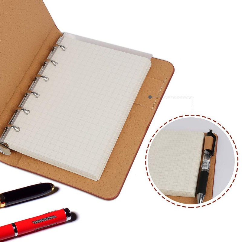 Bocotoerjp Personal Notebook, A7 Notebook, 6 Hole Ring, Business Notebook,