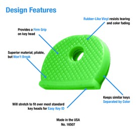 Lucky Line Standard Key Caps, 4 Neon Colors, 200 Per Box, (16507), Assorted Neon 200
