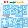 Extra Large Snowflake Window Clings Christmas Decorations, White Snowflakes Clings