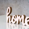 levandeo Lettering Home L20 cm Pastel Pink Wood Table Decoration