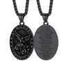 FaithHeart Stainless Steel Saint Michael Necklace for Men Women Archangel