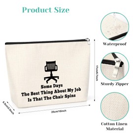 Funny Gifts for Coworker Office Sarcastic Gift for Women Makeup Bag New Job Gift for Colleague Funny Cosmetic Bag Gift Team Gift for Team Member Birthday Christmas Thanksgiving Gift