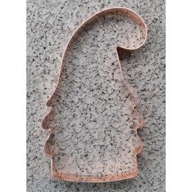Christmas Gnome For Cookies Handcrafted Copper Gnome Cookie Cutter, 5 Inches