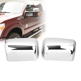99Parts 2X Chrome Side Door Half Top Mirror Cover Trim for 2008-2016 Ford F250 F350 F450 F550 Super Duty
