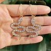 Wedity Snake Earrings, Gold Crystal Animal Earrings, Jewelry for Women