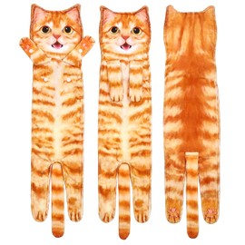 Funny Cat Towels for Kitchen and Bathroom - Cat Decoration Hanging Towel Washcloth Mother's Day Gift Easter Housewarming Gift Birthday Gift - Gifts for Women Cat Lovers