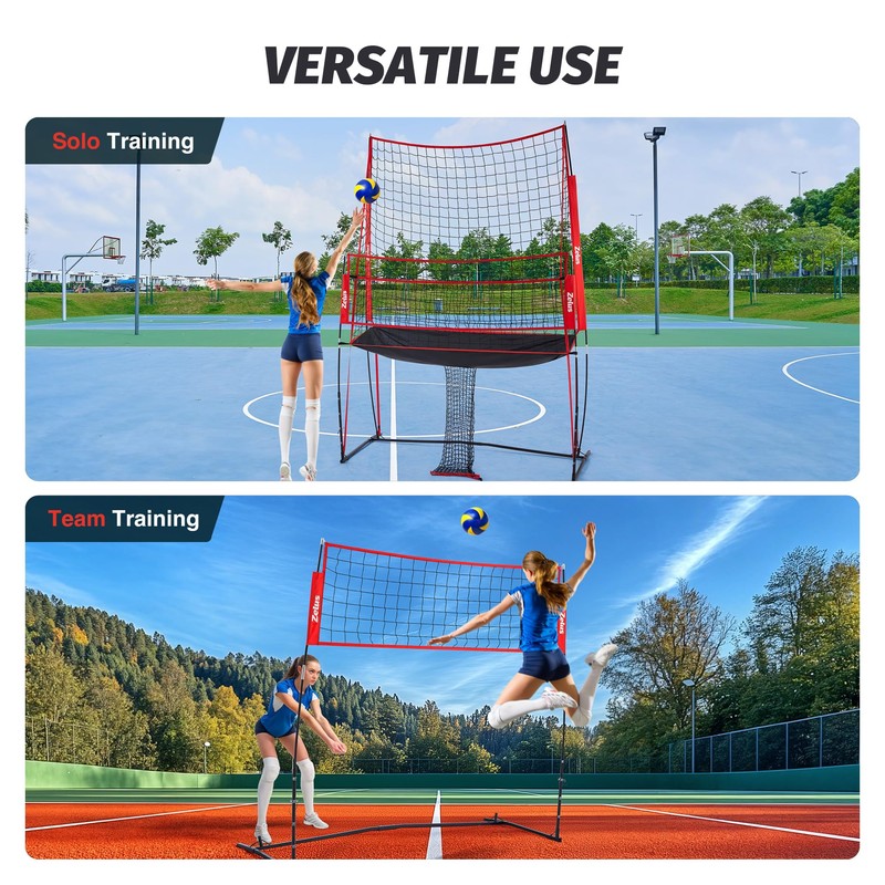 ZELUS Volleyball Training Net, Red 2