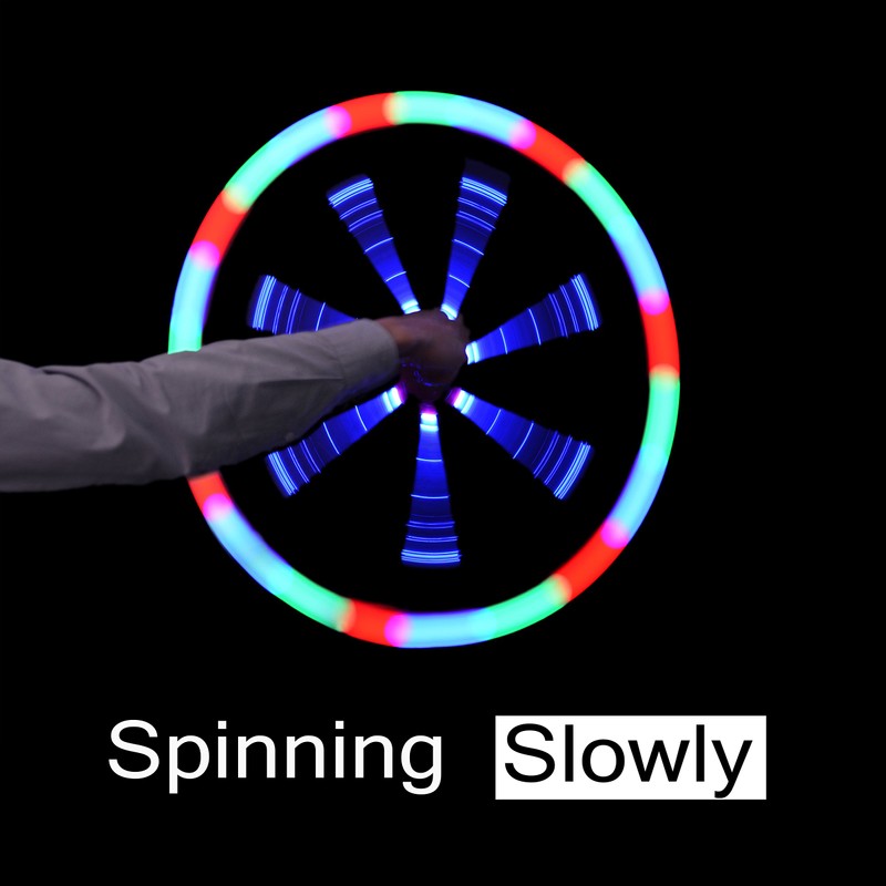 Nunki Toy LED Spinning Toy, Glow Stick Colorful Flash Light