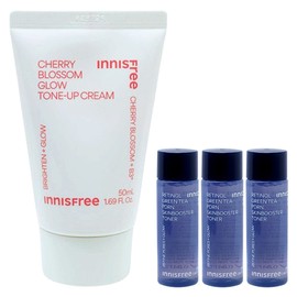 Innisfree Cherry Blossom Glow Tone-up Cream 50ml+Retinol Green Tea PDRN Skin Booster Toner 25mlx3 / 이니스프리 왕벚꽃 글로우 톤업 크림 50ml+레티놀 그린티 PDRN 스킨부스터 토너 25mlx3개