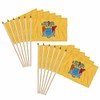 New Jersey 12x18in Stick Flag - 1 dozen pack