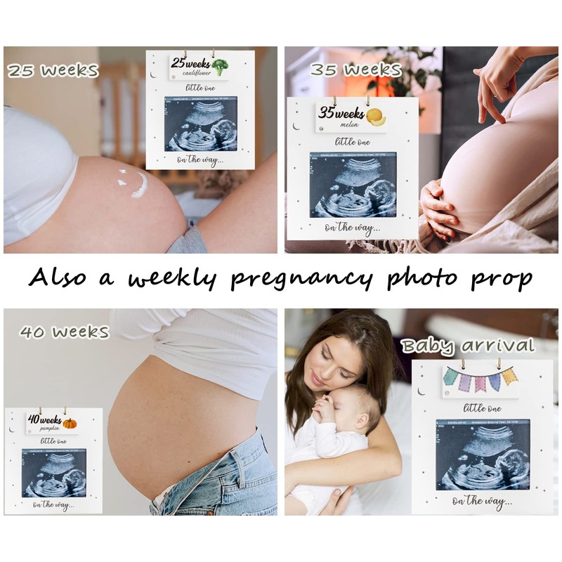 Sonogram Picture Frame - Weekly Fruit & Vegs Pregnancy Milestone,