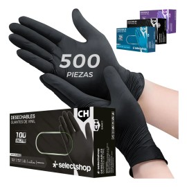 Guantes De Nitrilo Libre De Latex Sin Polvo Azul Negro