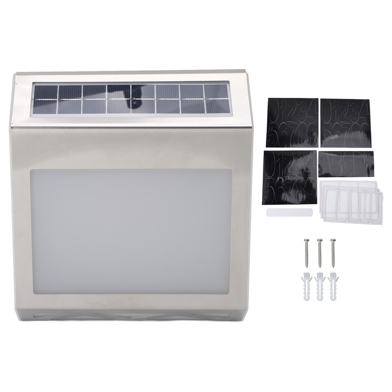 Solar Light House Sign LED Waterproof Wall Mounted Solar Address