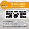 AC Dash Button Repair Kit - Replacement Sticker for Fixing